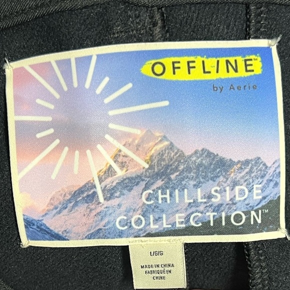 ❄️NEW w.tag OFFLINE By Aerie Chillside Collection Black Snow Pants w Stirrups LG - Picture 7 of 11